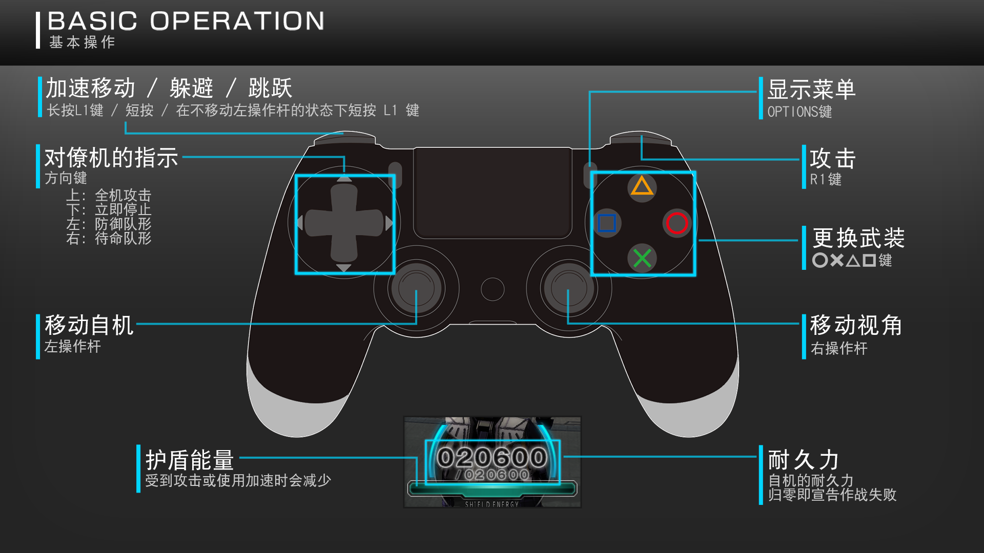 Controls Page PS4